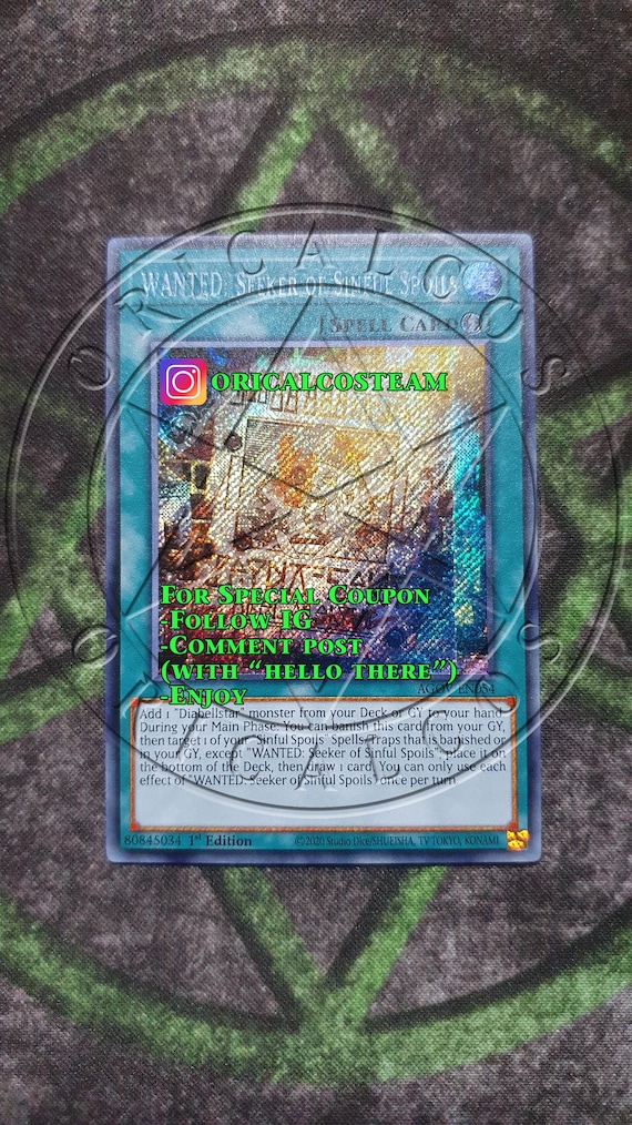 seeker deck yugioh WANTED: of Sinful Spoils Secret Rare-common 