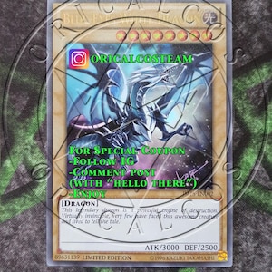 Blue-Eyes White Dragon JMPS Ultra Rare-Common "Handmade proxy"(Same thickness)