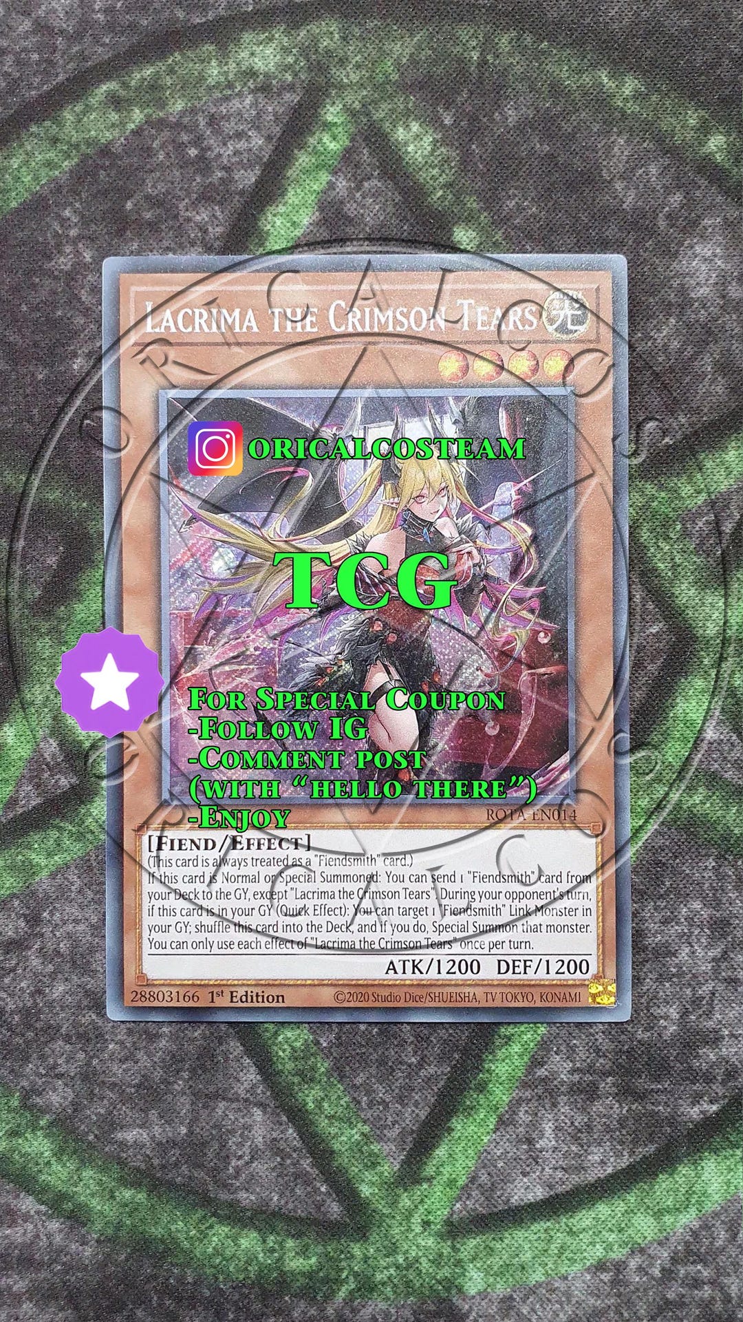 Lacrima the Crimson Tears TCG Secret Rare-Common 