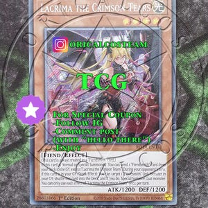 Lacrima die purpurnen Tränen TCG Secret Rare-Common „Handgefertigter Proxy“ (gleiche Dicke)