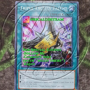 Triple Tactics Talent Secret Rare-Common „Handmade proxy“ (Gleiche Dicke)