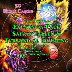 2 Expansion Pack DBZ High Quality Holo card (30 holo cards)