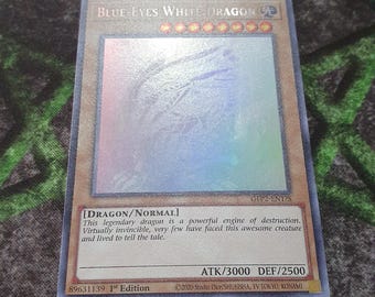 Blue-eyes White Dragon Ghost Rare "casual Play"(same Thickness) - Etsy