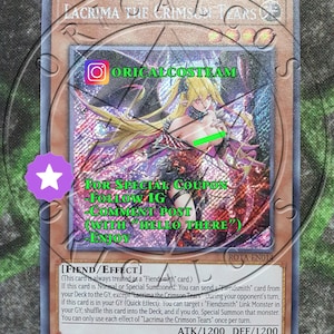 Lacrima les Larmes Pourpres Art Personnalisé Secret Rare-Common « Proxy fait main » (même épaisseur)