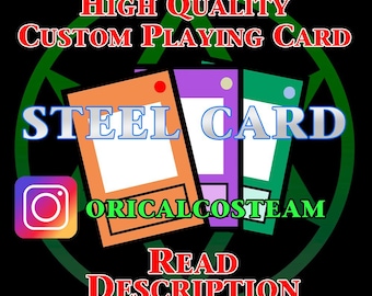 Custom Playing Card HD - Stainless Steel Card (Silver/Gold) "Casual Play/Orica"