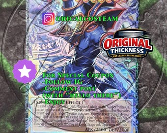 Mago Oscuro, el Gran Maestro Sirviente del Faraón Secreto/Ultra Raro-Común "Proxy hecho a mano" (Mismo grosor)