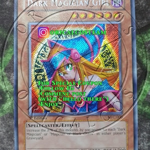 Dark Magician Girl MFC-000 Secret Rare-Common „Handmade proxy“ (gleiche Dicke)