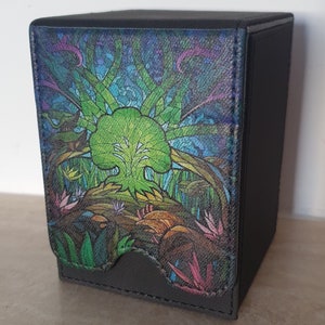Caja de mazos de cartas de MTG Magic para juegos de cartas coleccionables, TCG (bosque, llanura, montaña, isla y pantano)