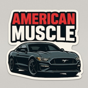 Mustang sticker, Muscle Car Tuning Sticker, Mustang Car Decal sticker, US Car, Mustang Fans, Mustang GT, Auto Tuning, Classic Mustang