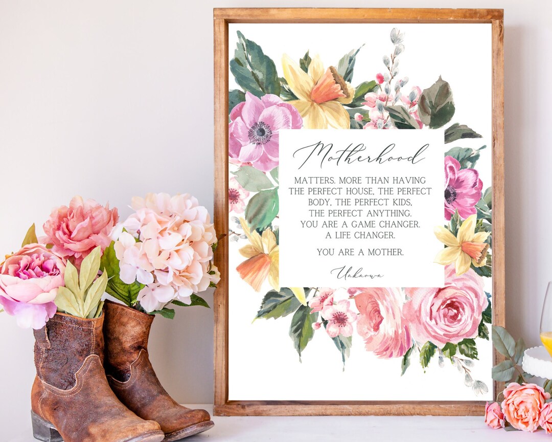 Motherhood Matters More Than Mother's Day Gift Mother Etsy