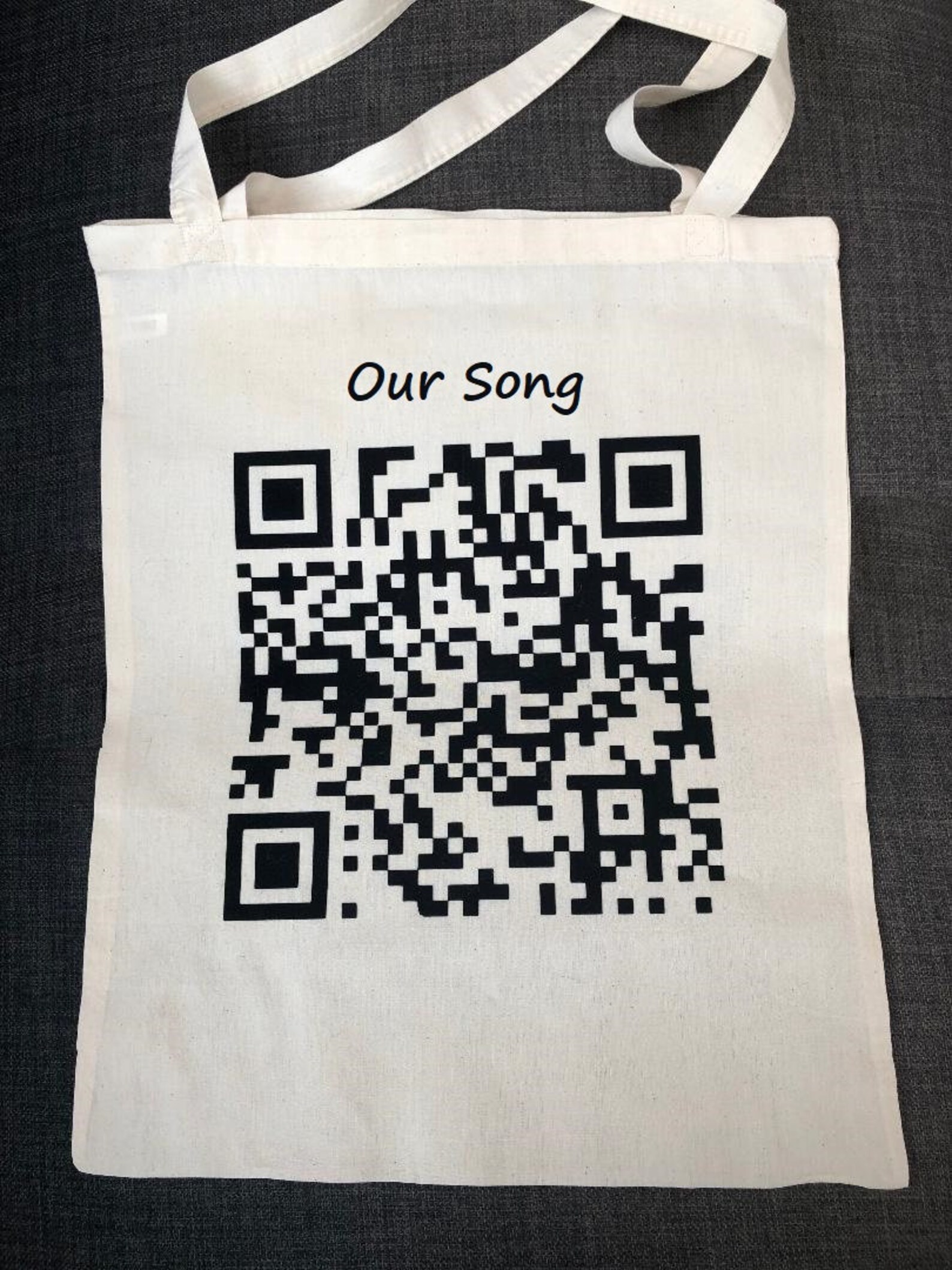 Customisable QR Code Tote Bag. Any Link. 100 Cotton. Reusable Etsy