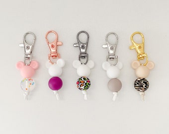 Zipper Pull Bag Charm Unicorn Zipper Charm Kids Zipper Helper Pink and White Key Chain Accessory