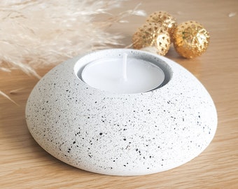 Stone Tealight Holder, Wedding Gift for Friends, Round Candle Holder, Housewarming Gift for Couple, Minimal Homeware, Home Style Inspiration