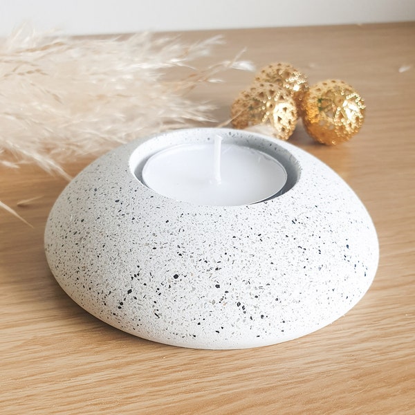 Stone Tealight Holder, Wedding Gift for Friends, Round Candle Holder, Housewarming Gift for Couple, Minimal Homeware, Home Style Inspiration