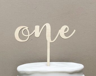 wood number cake topper (customize available)