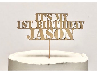 Birthday wood cake topper (customize available)