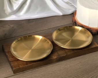 Gold stainless steel plate (5.5”)