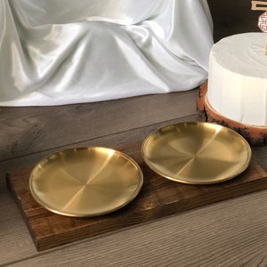 Gold stainless steel plate (5.5”)