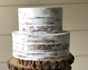 fake(faux) naked chocolate cake : size 6" * 4.25" or 8” * 4.25” or 10* 4.25” chocolate sheet+white cream