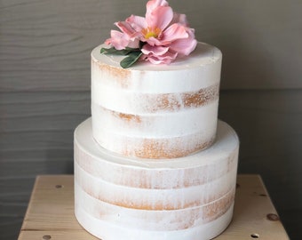 Fake(faux) naked gold cake for display