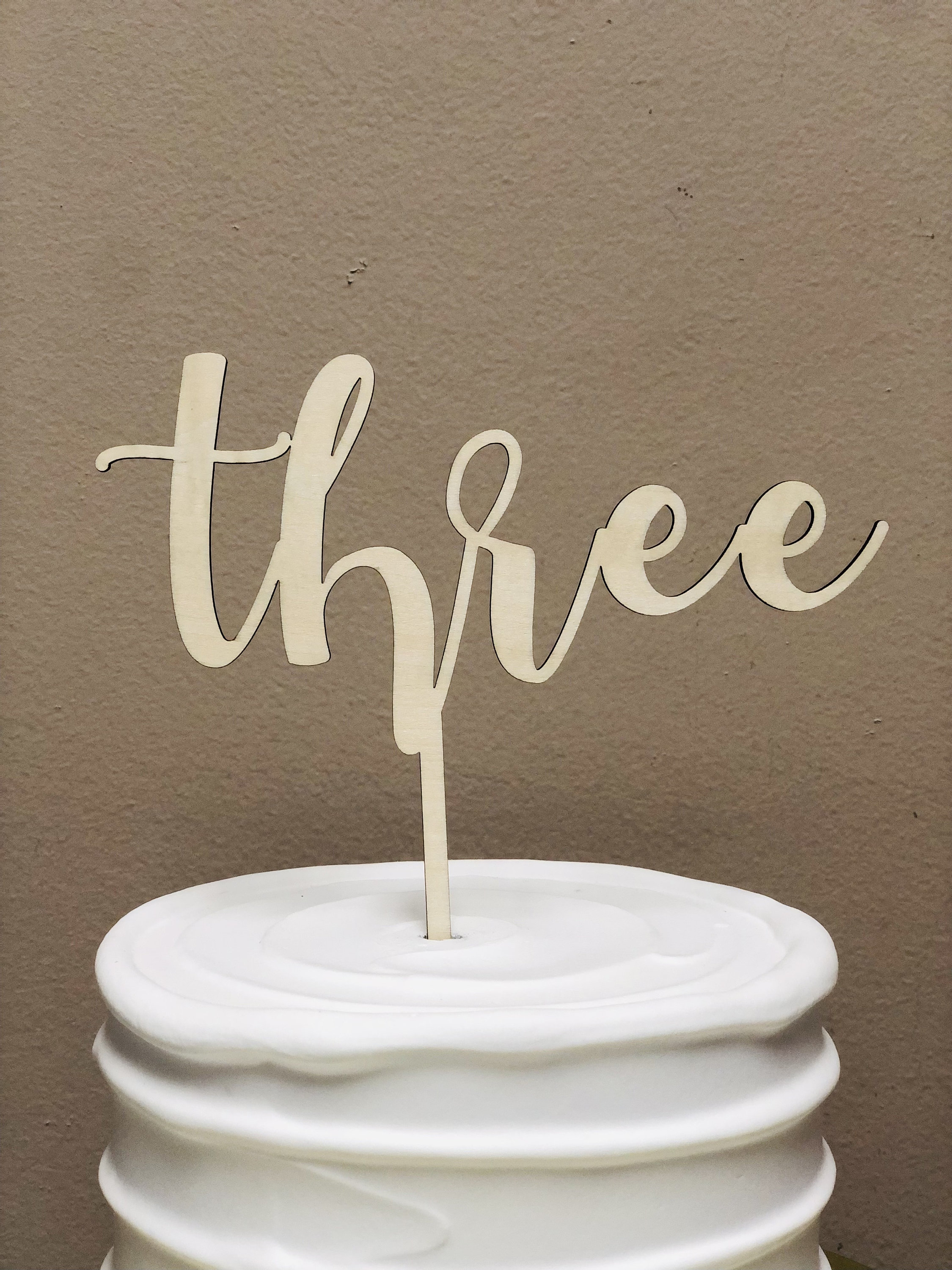 Wood Number Cake Topper (customize Available) - Etsy