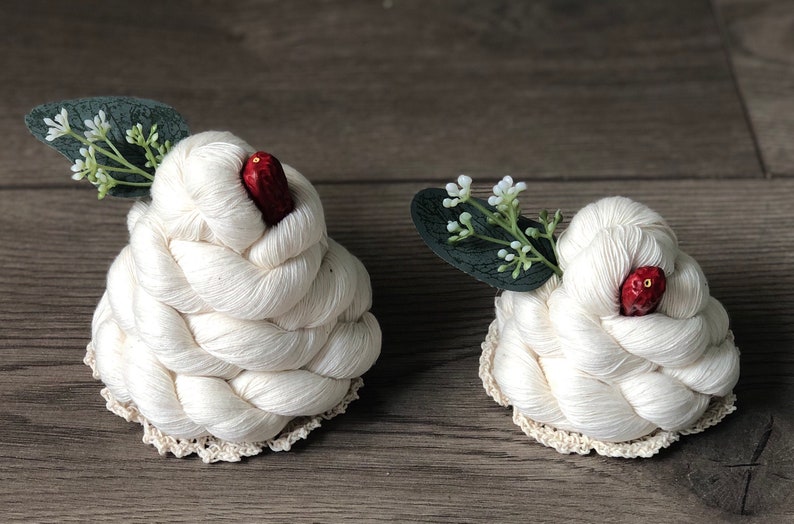 TYPE2 Korean Yarn Thread Cake for Dohl Birthday1st Birthday Etsy