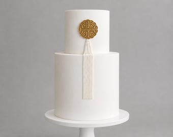 2 tier fake/faux cake with front tassel(Norigae) decoration