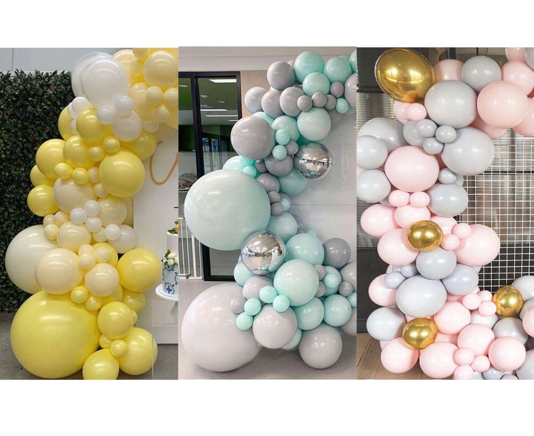 3 color_Balloon garland for party | Etsy