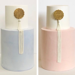 2 tier fake/faux cake with front tassel(Norigae) decoration