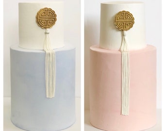 2 tier fake/faux cake with front tassel(Norigae) decoration