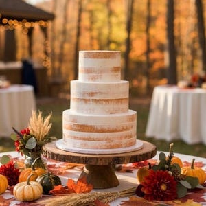 Fake(faux) naked gold cake for display