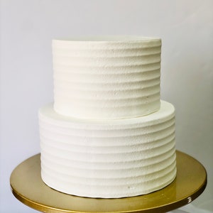 Type5 faux/faux gâteau : texture horizontale lisse 4 pouces d'épaisseur image 2