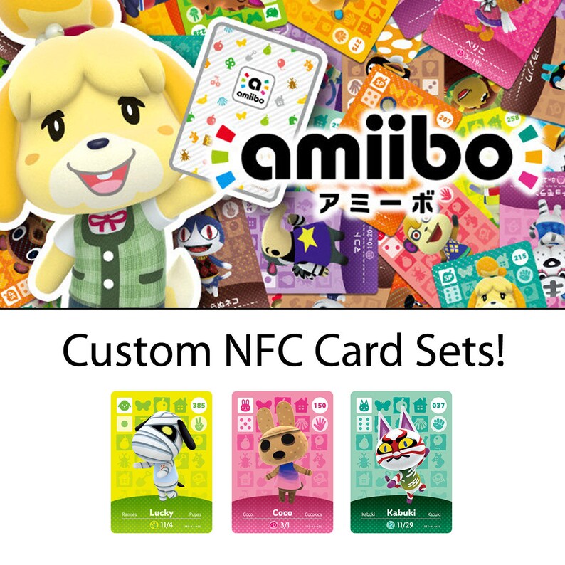Lucky Coco Kabuki Amiibo Cards Animal Crossing NFC Tag Etsy