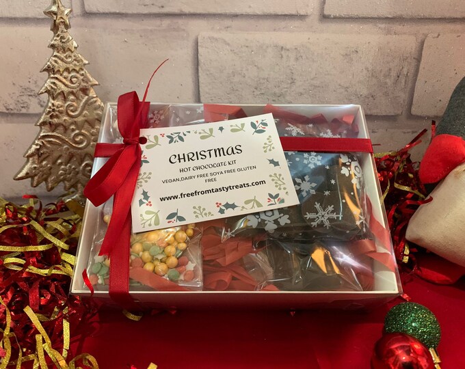 Vegan Christmas Hot Chocolate Kit Vegan Gluten Free Dairy Free, Soya