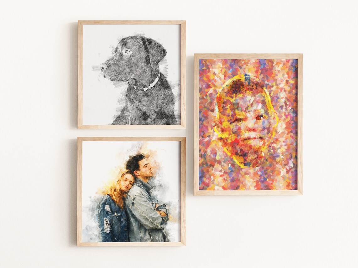 Turn Your Photos Into Art Personalized Watercolor Portrait - Etsy