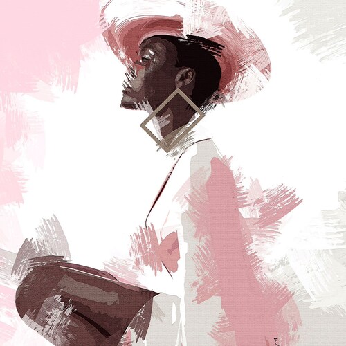 Large Black Art African American Canvas Art Black Woman in Etsy