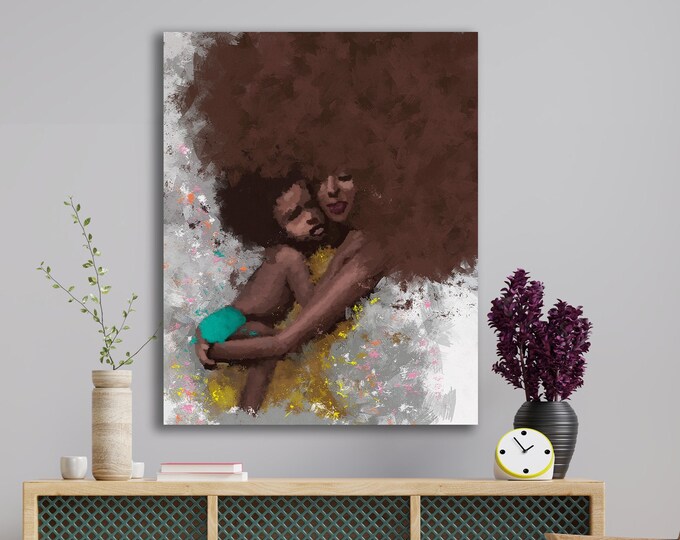 Mother and Child Art Africa Mother and Son Black Mother - Etsy