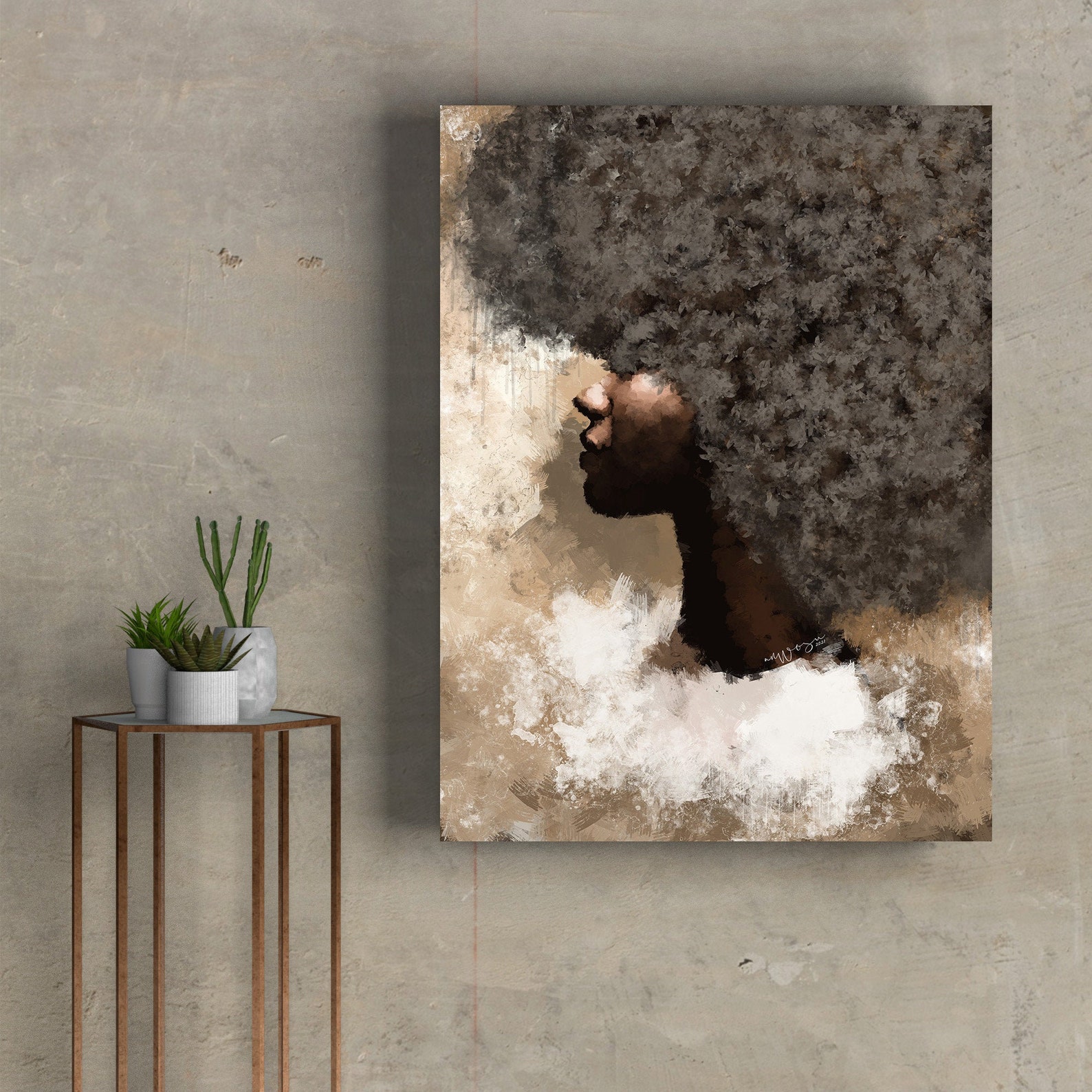 AFRICAN CANVAS ART Afro Art Framed African Art Luxury Wall Etsy