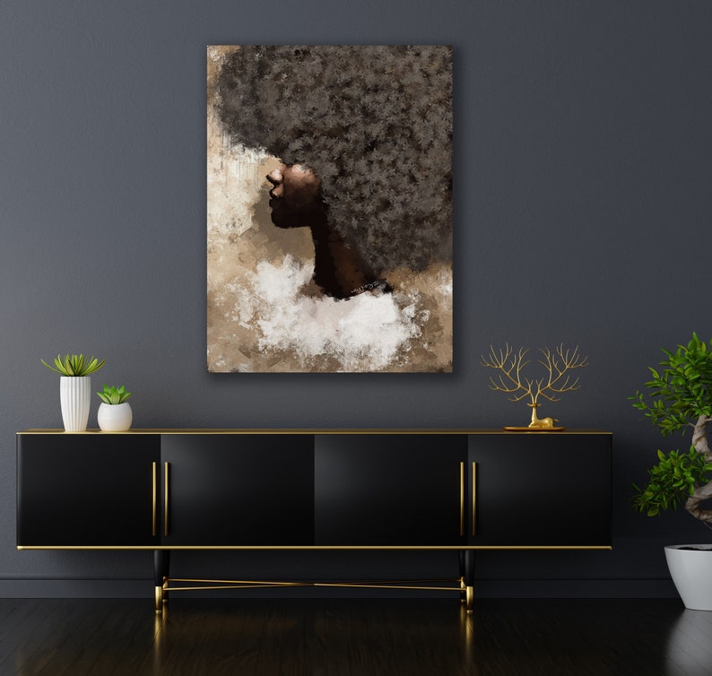 AFRICAN CANVAS ART Afro Art Framed African Art Luxury Wall Etsy