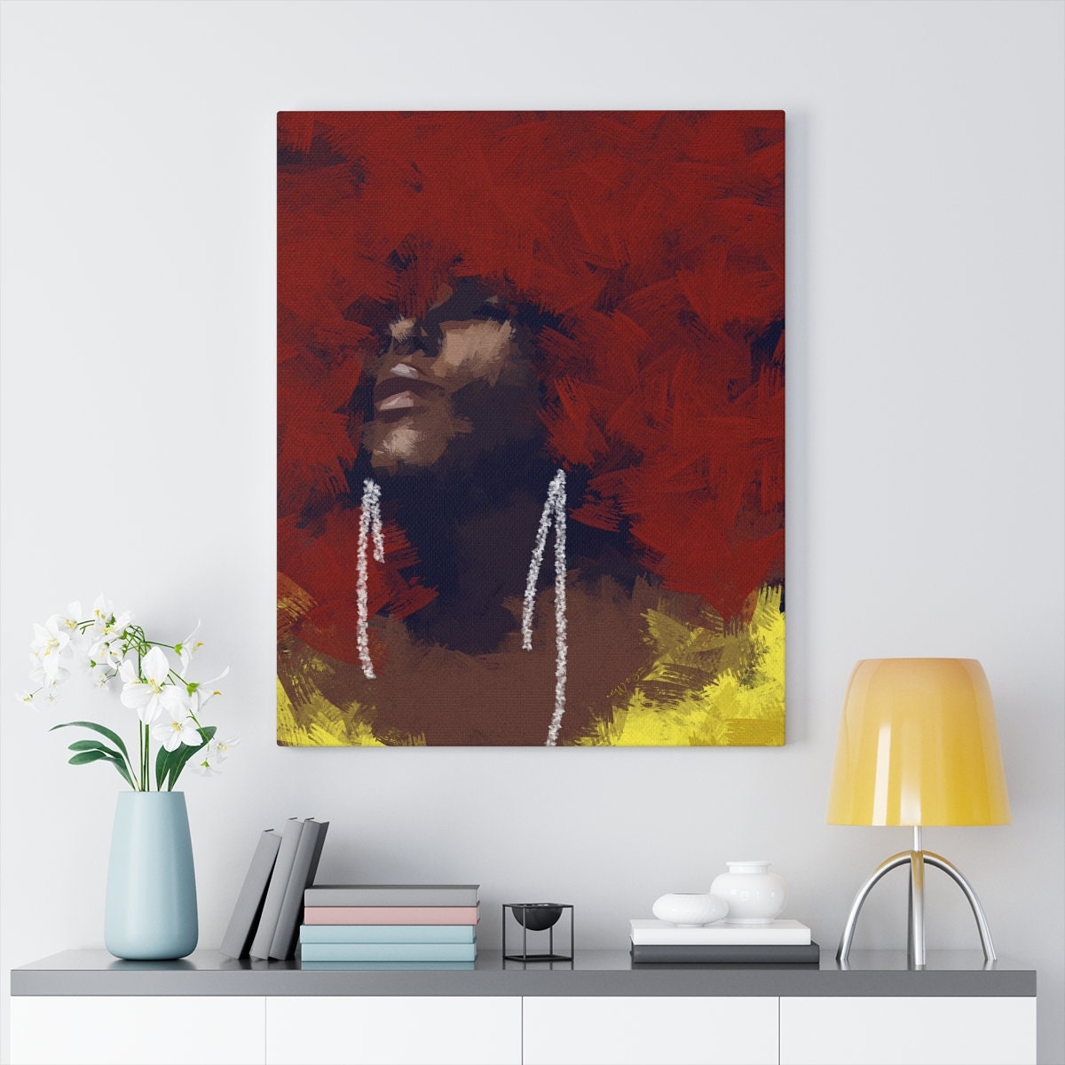 Black Art Canvas Print African American Art Abstract Art Etsy