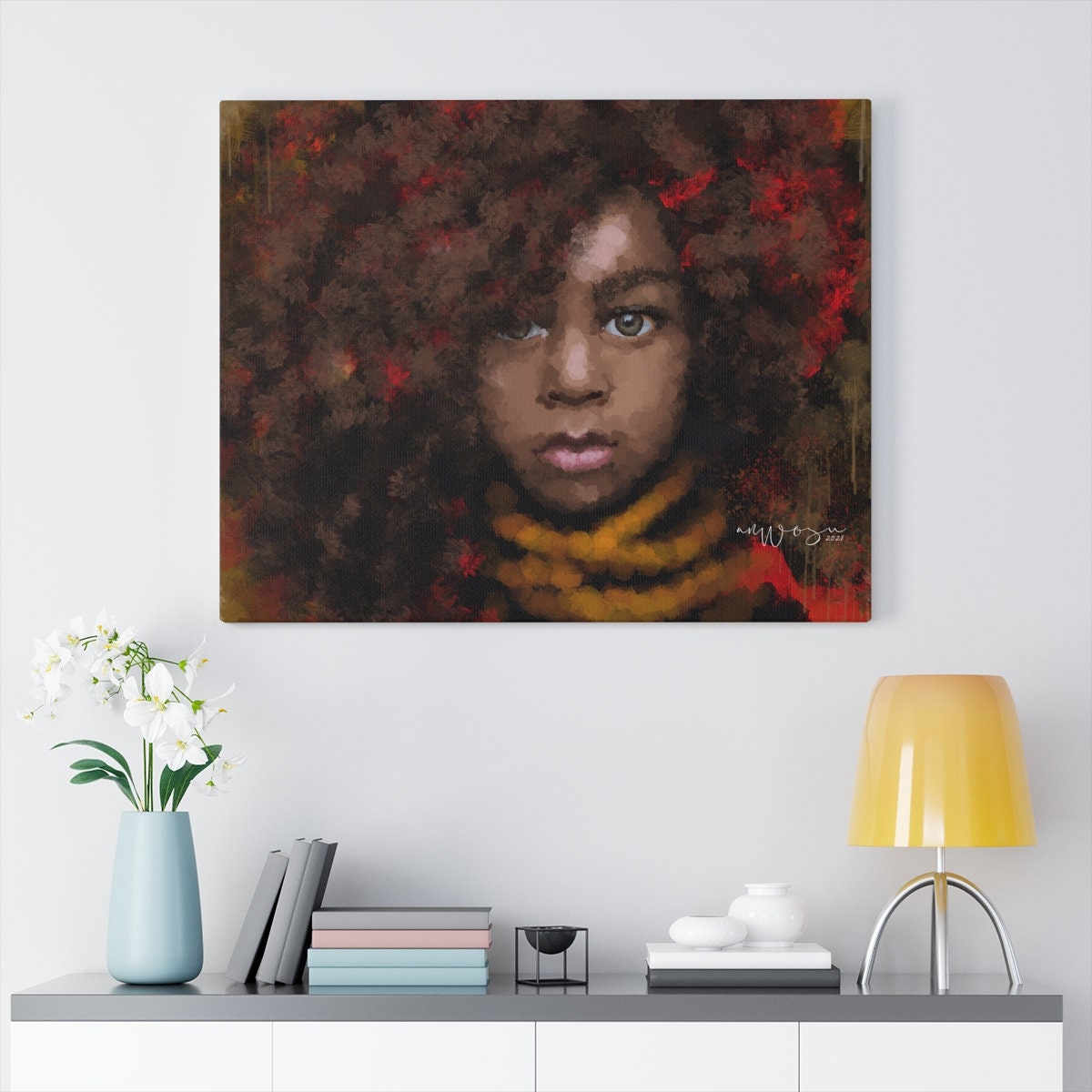 African American Canvas Art African Child Art Black Girl Etsy