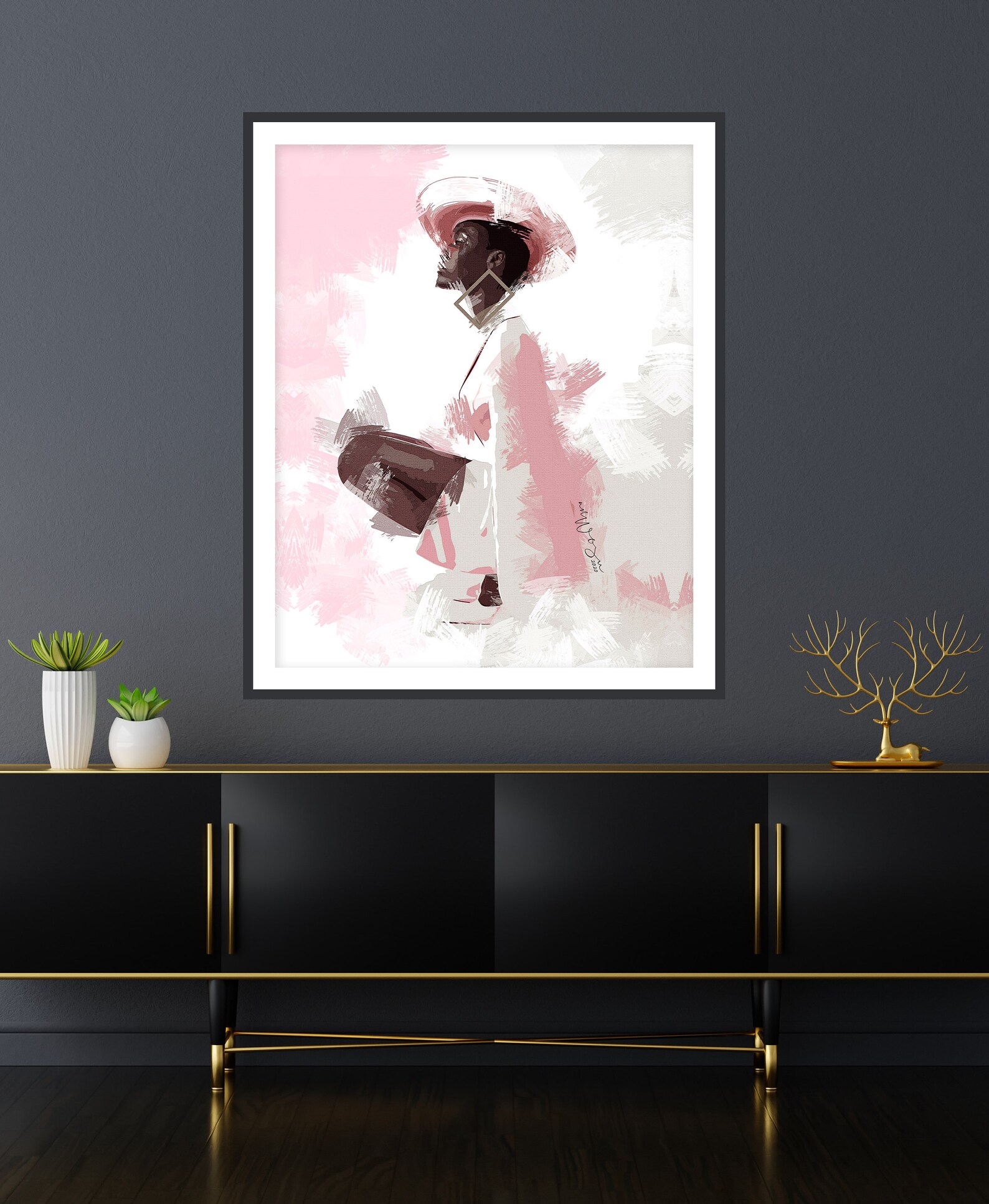 Large Black Art African American Canvas Art Black Woman in Etsy