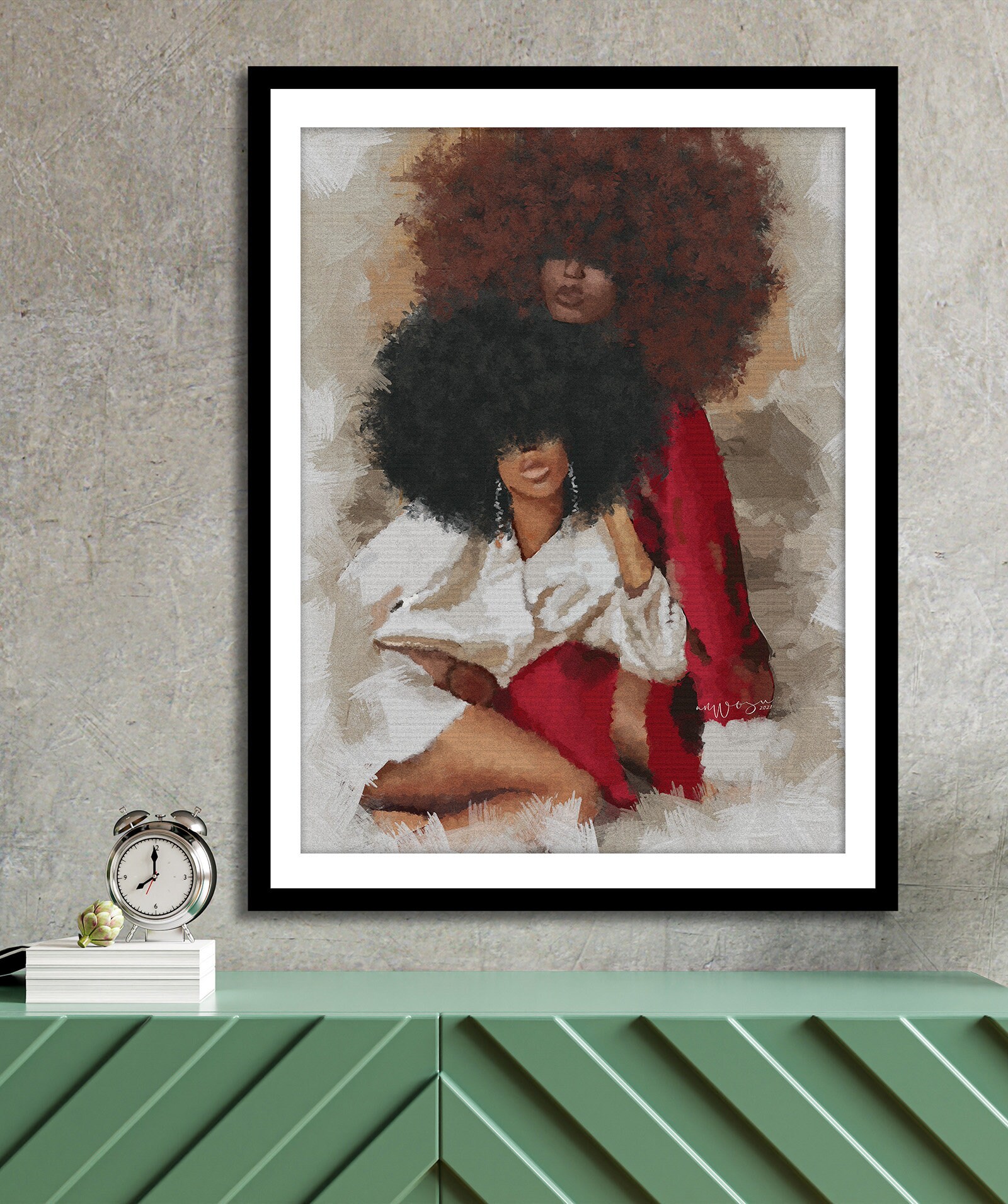 AFRICAN AMERICAN ART Black Art Black Female Art African Etsy