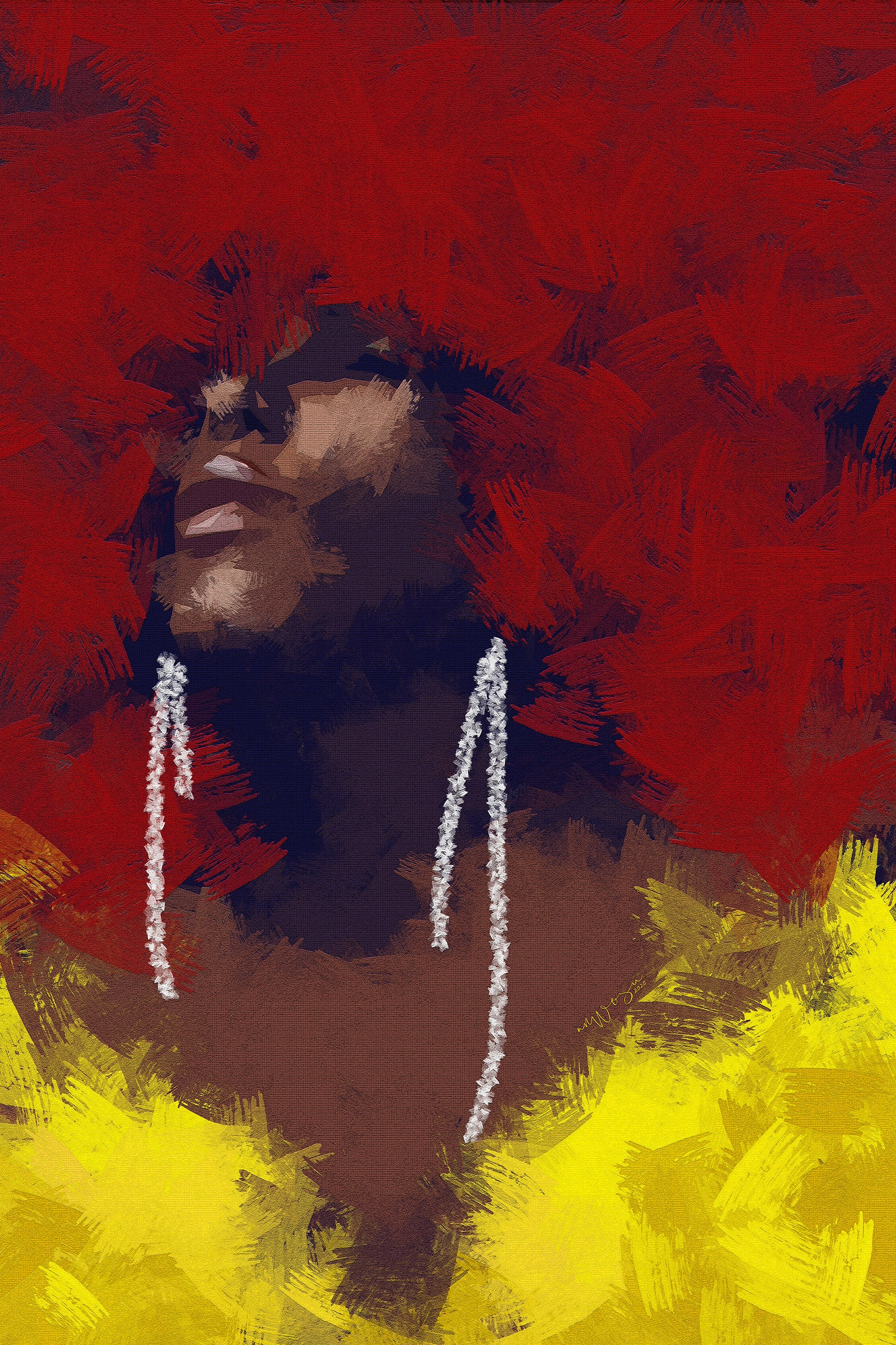 Black Art Canvas Print African American Art Abstract Art Etsy