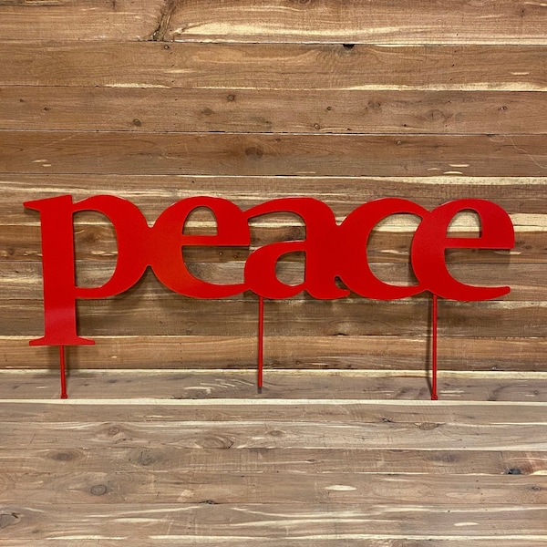 Peace Sign Yard Art Etsy
