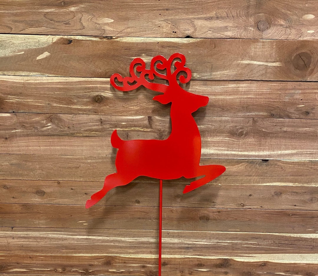 Medium Reindeer, Lawn Ornament, Yard Art, Christmas, Staked Sign