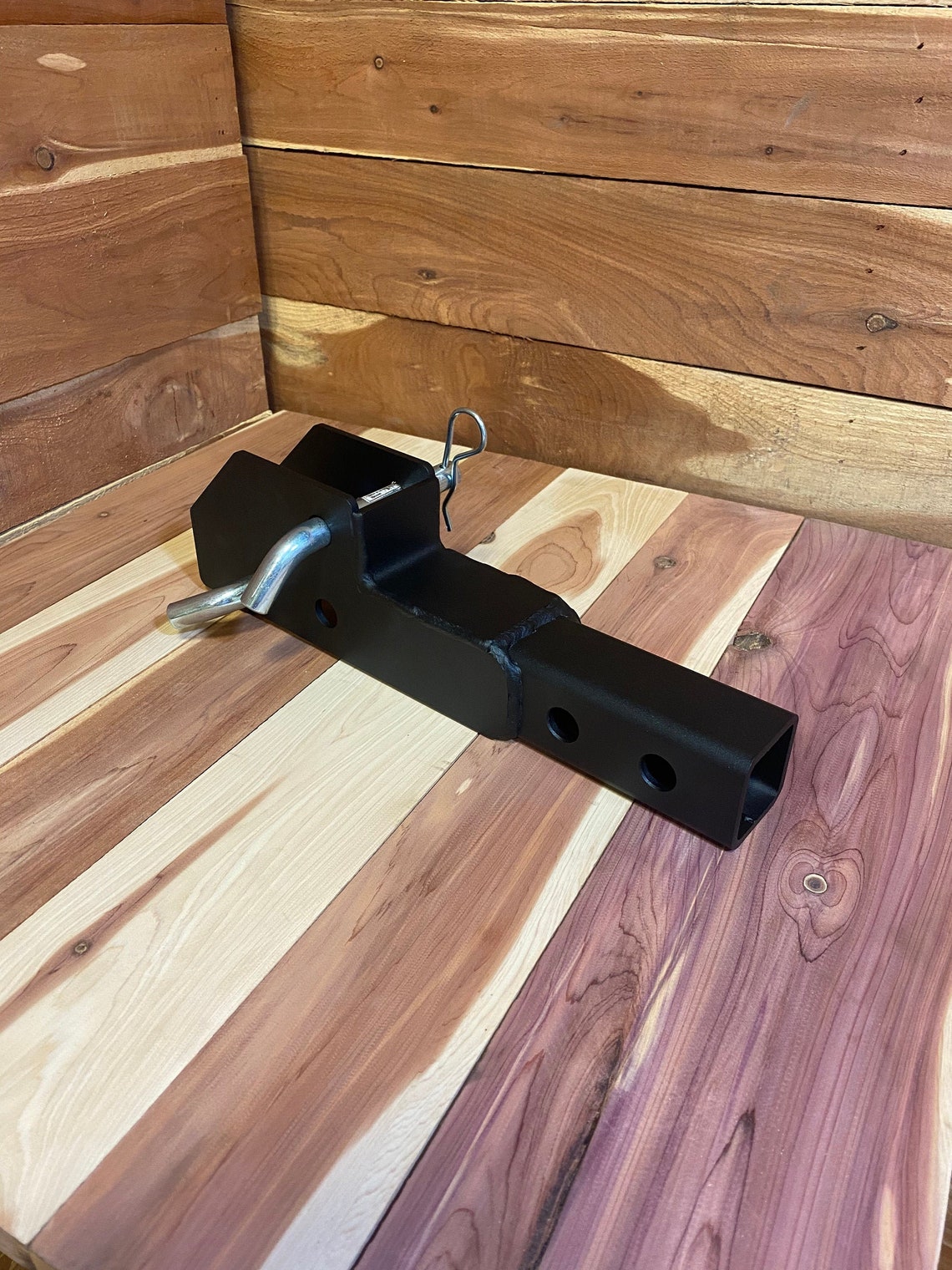 Flat black tow hitch adapter flip up receiver 90 deg fold Etsy