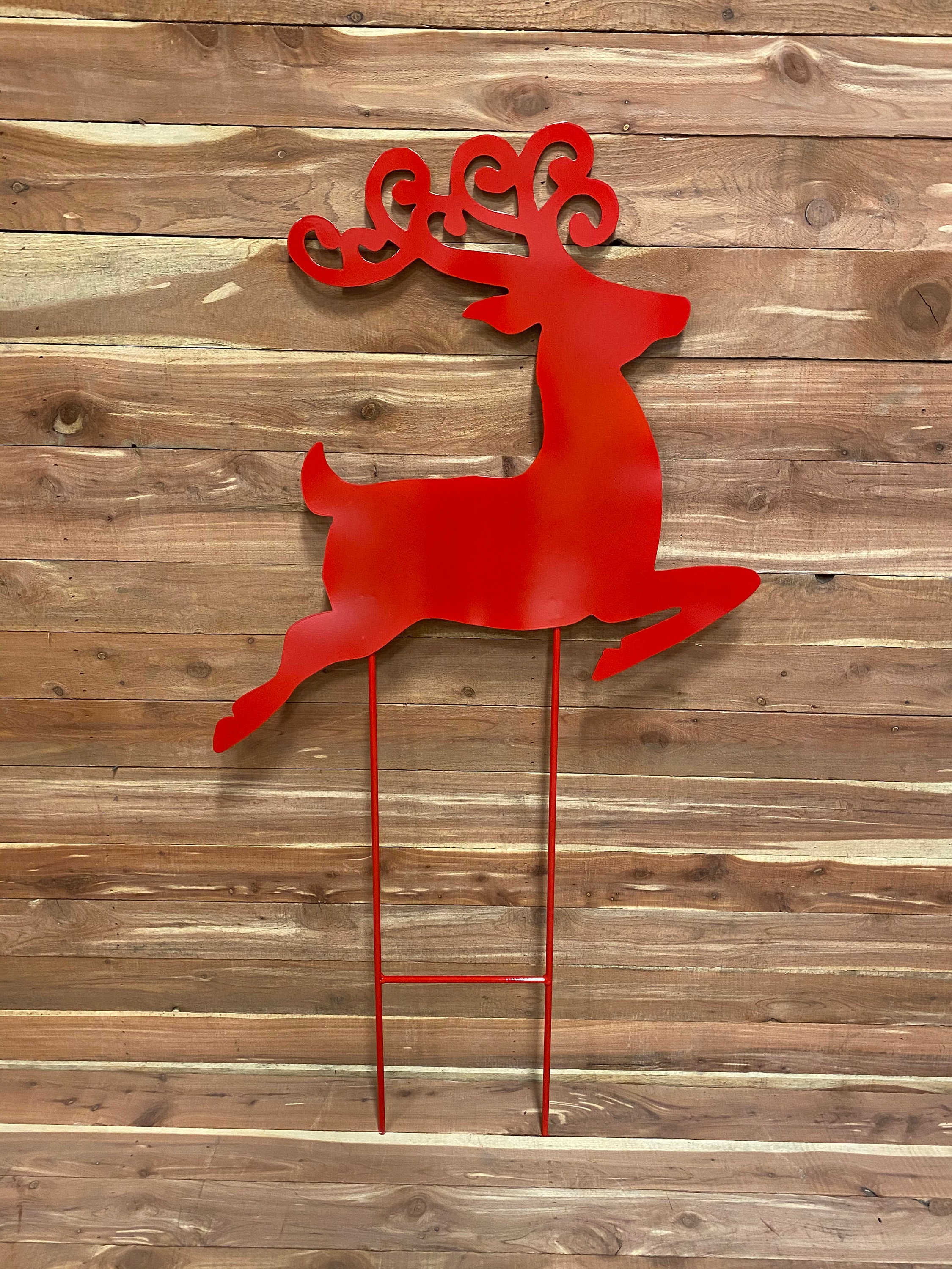 Reindeer, Lawn Ornament, Yard Art, Christmas, Staked Sign, Christmas