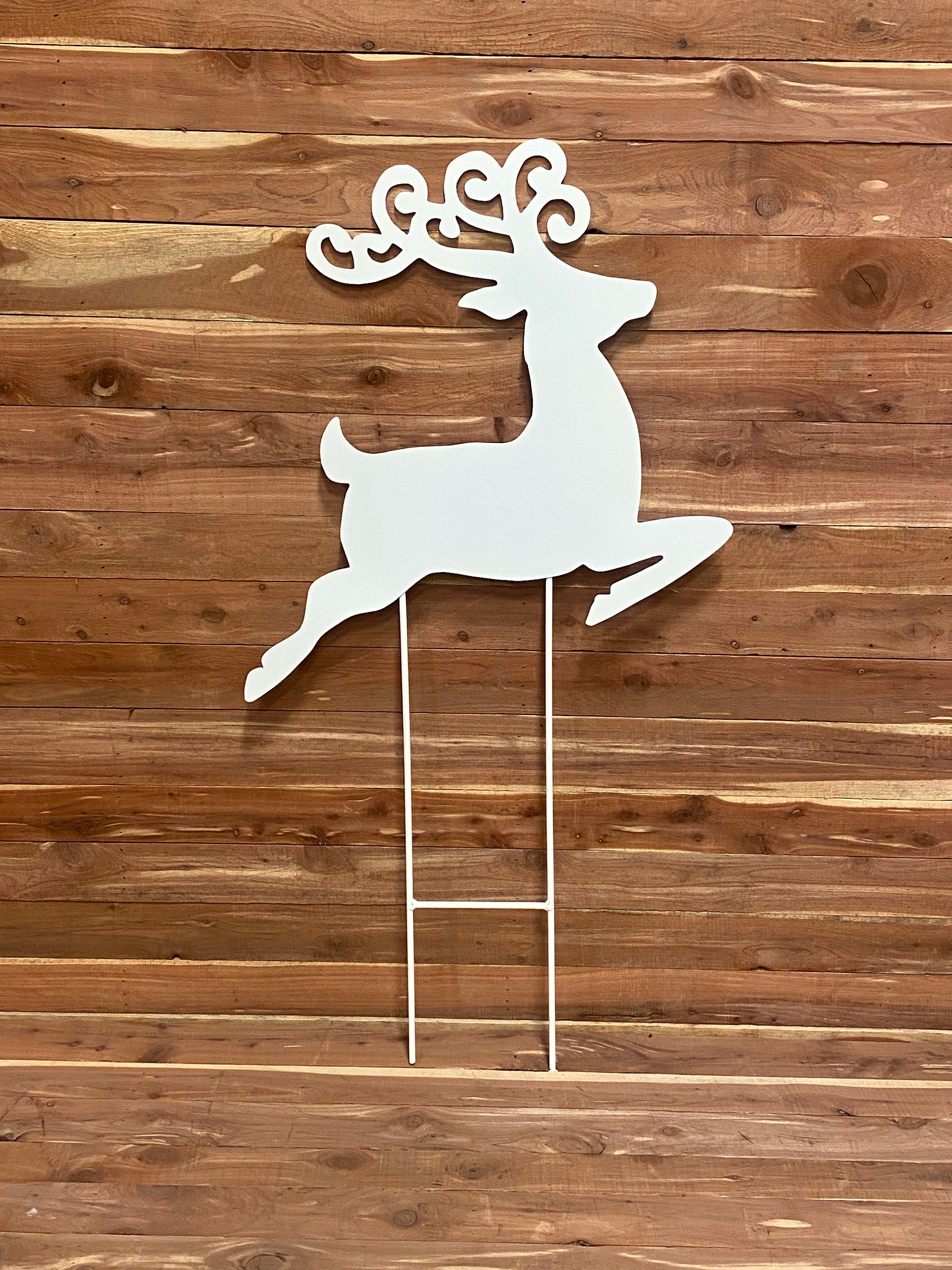 Reindeer, Lawn Ornament, Yard Art, Christmas, Staked Sign, Christmas