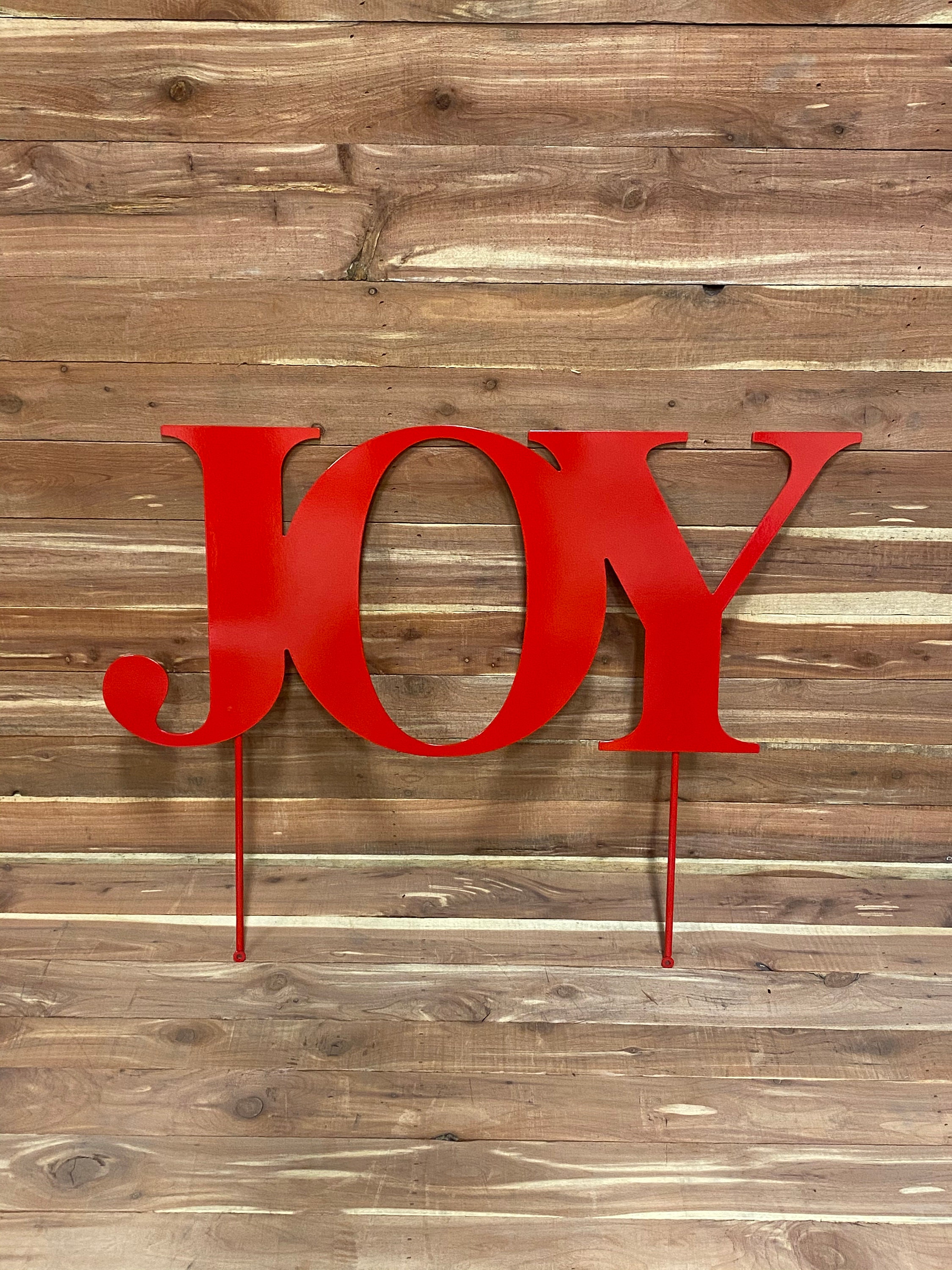 36 Joy Lawn Decoration, Christmas Decor, Staked Yard Sign, Joy Sign